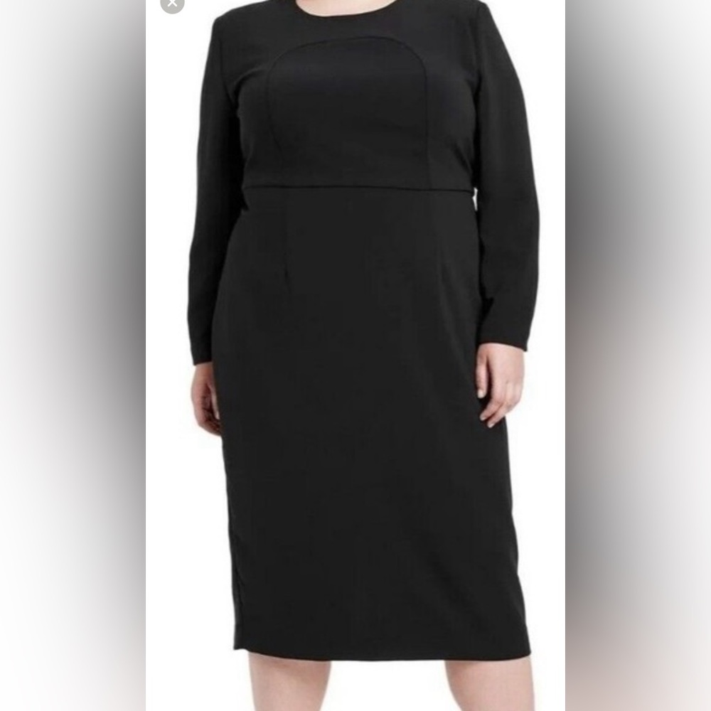 Sergio Hudson from Target. Women's Midi Dress Black 1X New w/o tags. never worn.
